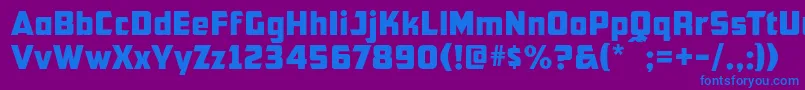 フォントCfb1AmericanPatriotNormal – 紫色の背景に青い文字