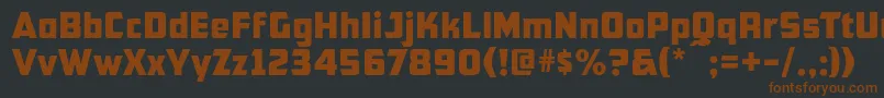 Cfb1AmericanPatriotNormal-fontti – ruskeat fontit mustalla taustalla