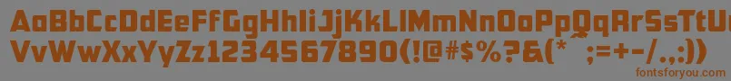 Шрифт Cfb1AmericanPatriotNormal – коричневые шрифты на сером фоне