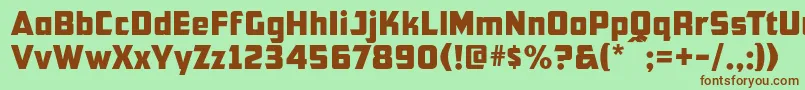 Cfb1AmericanPatriotNormal-fontti – ruskeat fontit vihreällä taustalla