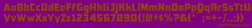 フォントCfb1AmericanPatriotNormal – 紫色の背景に茶色のフォント