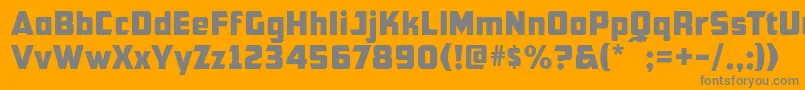 Cfb1AmericanPatriotNormal-fontti – harmaat kirjasimet oranssilla taustalla