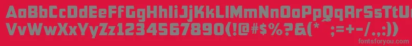 Cfb1AmericanPatriotNormal-fontti – harmaat kirjasimet punaisella taustalla