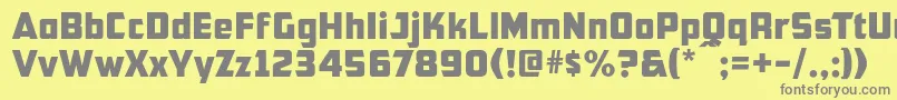 Cfb1AmericanPatriotNormal-fontti – harmaat kirjasimet keltaisella taustalla