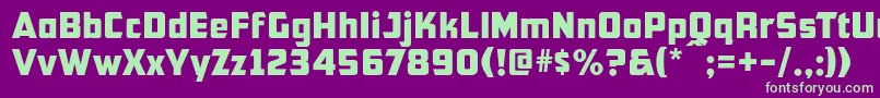 Шрифт Cfb1AmericanPatriotNormal – зелёные шрифты на фиолетовом фоне
