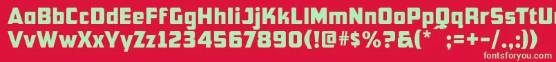 Cfb1AmericanPatriotNormal Font – Green Fonts on Red Background