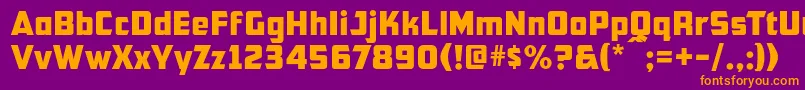Cfb1AmericanPatriotNormal Font – Orange Fonts on Purple Background