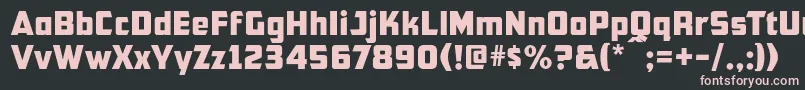 Cfb1AmericanPatriotNormal-fontti – vaaleanpunaiset fontit mustalla taustalla