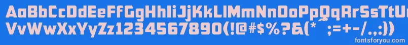 フォントCfb1AmericanPatriotNormal – ピンクの文字、青い背景