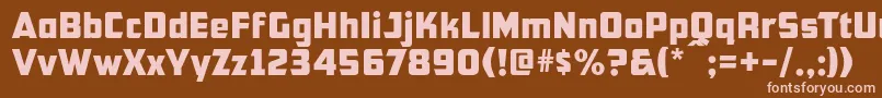 Cfb1AmericanPatriotNormal-fontti – vaaleanpunaiset fontit ruskealla taustalla