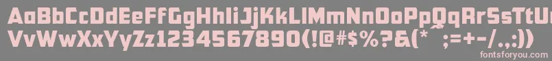 フォントCfb1AmericanPatriotNormal – 灰色の背景にピンクのフォント