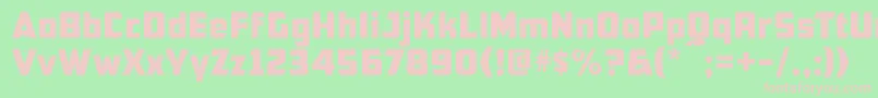 Cfb1AmericanPatriotNormal-fontti – vaaleanpunaiset fontit vihreällä taustalla