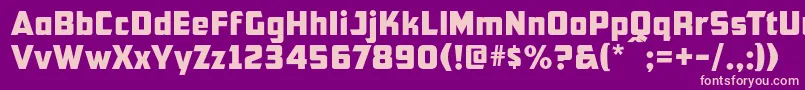 Cfb1AmericanPatriotNormal-fontti – vaaleanpunaiset fontit violetilla taustalla