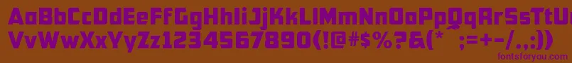 フォントCfb1AmericanPatriotNormal – 紫色のフォント、茶色の背景