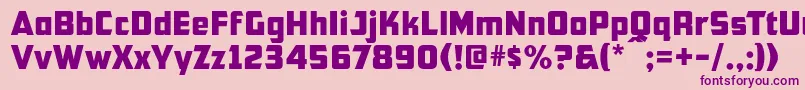 Cfb1AmericanPatriotNormal-Schriftart – Violette Schriften auf rosa Hintergrund