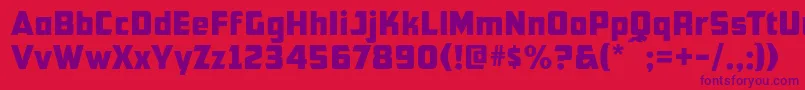 Шрифт Cfb1AmericanPatriotNormal – фиолетовые шрифты на красном фоне