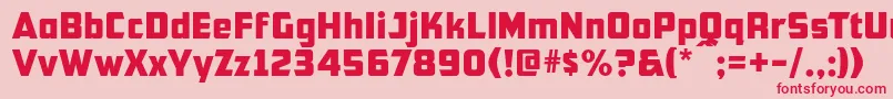 フォントCfb1AmericanPatriotNormal – ピンクの背景に赤い文字