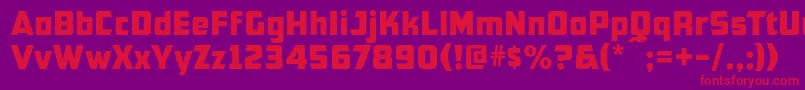 Шрифт Cfb1AmericanPatriotNormal – красные шрифты на фиолетовом фоне