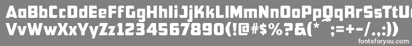 Cfb1AmericanPatriotNormal-fontti – valkoiset fontit harmaalla taustalla