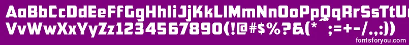 Шрифт Cfb1AmericanPatriotNormal – белые шрифты на фиолетовом фоне