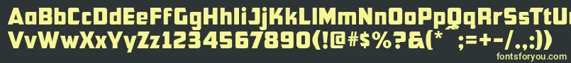 フォントCfb1AmericanPatriotNormal – 黒い背景に黄色の文字