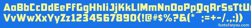 Cfb1AmericanPatriotNormal Font – Yellow Fonts on Blue Background