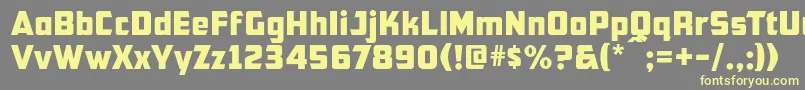 フォントCfb1AmericanPatriotNormal – 黄色のフォント、灰色の背景