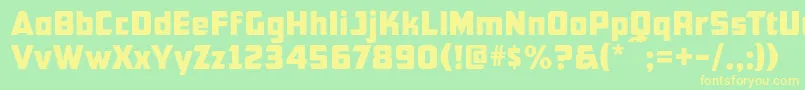 Cfb1AmericanPatriotNormal Font – Yellow Fonts on Green Background