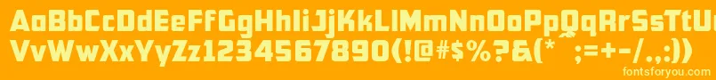 Шрифт Cfb1AmericanPatriotNormal – жёлтые шрифты на оранжевом фоне