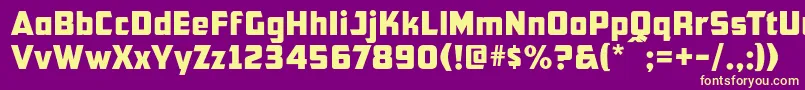 フォントCfb1AmericanPatriotNormal – 紫の背景に黄色のフォント