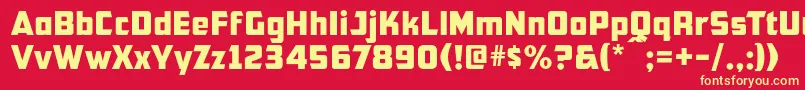 Cfb1AmericanPatriotNormal Font – Yellow Fonts on Red Background