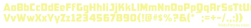 フォントCfb1AmericanPatriotNormal – 白い背景に黄色の文字