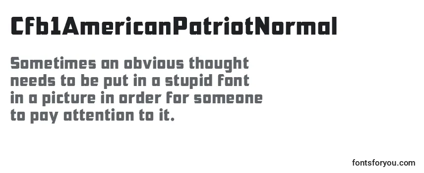 Review of the Cfb1AmericanPatriotNormal Font