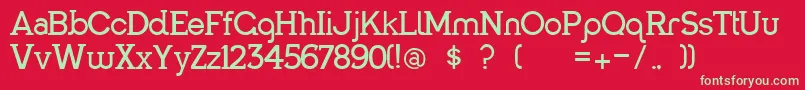 Panthony Font – Green Fonts on Red Background