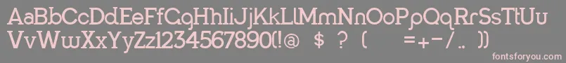 Panthony Font – Pink Fonts on Gray Background