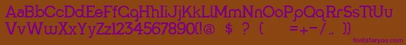 Panthony Font – Purple Fonts on Brown Background