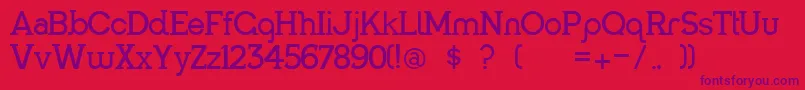 Panthony Font – Purple Fonts on Red Background