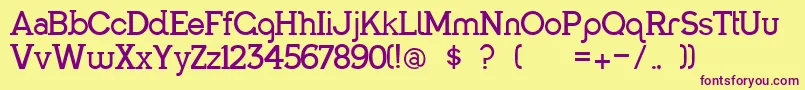 Panthony Font – Purple Fonts on Yellow Background
