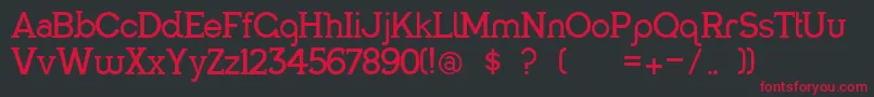Panthony Font – Red Fonts on Black Background