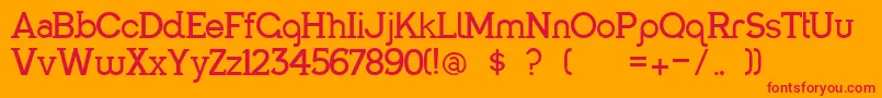 Шрифт Panthony – красные шрифты на оранжевом фоне