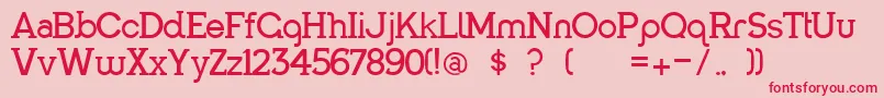 Panthony Font – Red Fonts on Pink Background