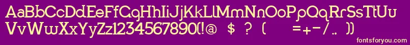 Panthony Font – Yellow Fonts on Purple Background