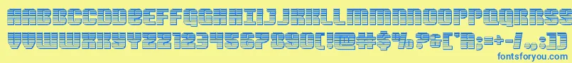 Nightwraithchrome Font – Blue Fonts on Yellow Background