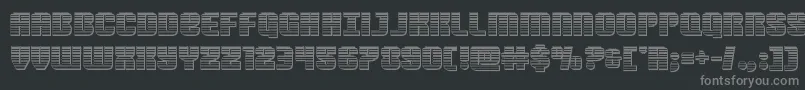 フォントNightwraithchrome – 黒い背景に灰色の文字