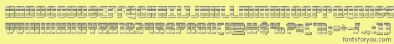 Nightwraithchrome Font – Gray Fonts on Yellow Background