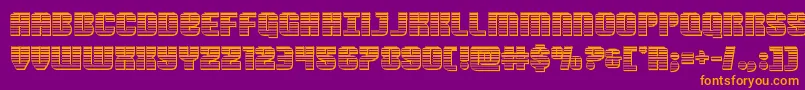 Nightwraithchrome Font – Orange Fonts on Purple Background