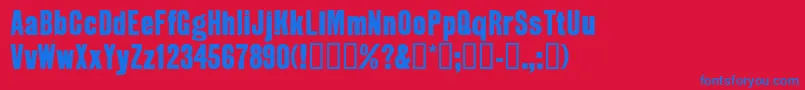 Grotr Font – Blue Fonts on Red Background