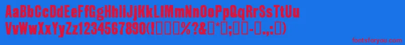 Grotr Font – Red Fonts on Blue Background