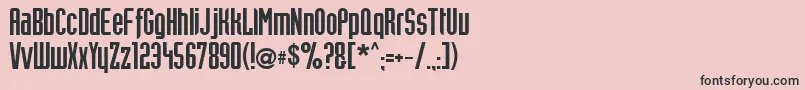 フォントTrustThisOne – ピンクの背景に黒い文字