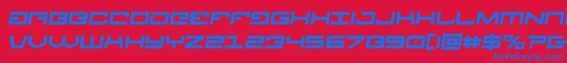 Legionboldsemital Font – Blue Fonts on Red Background